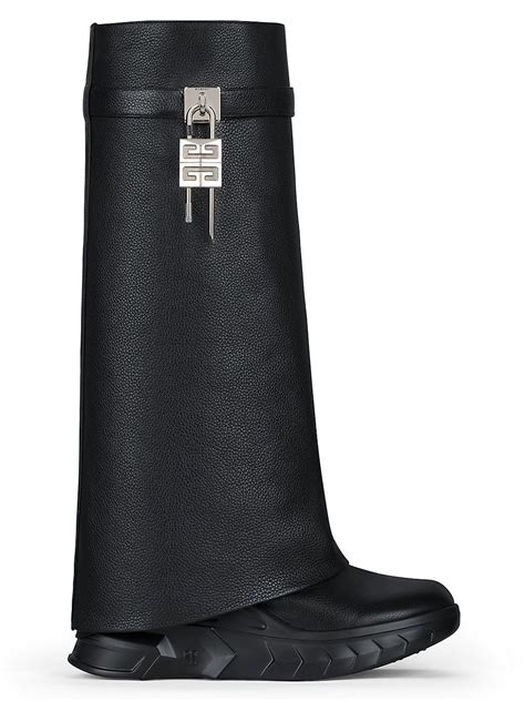 43.5 us 11 givenchy|Shark Lock boots in grained leather .